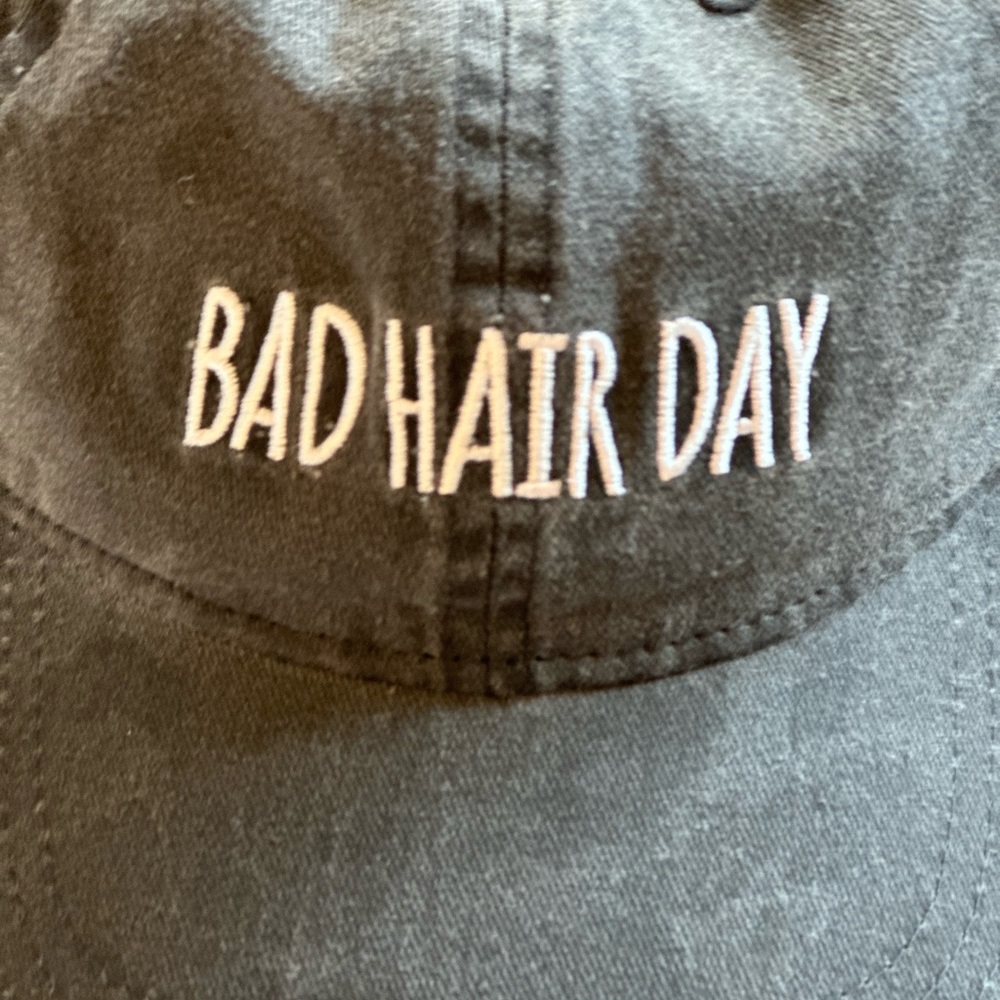 Women’s Velcro Baseball grey hat Bad Hair Day - Picture 2 of 5